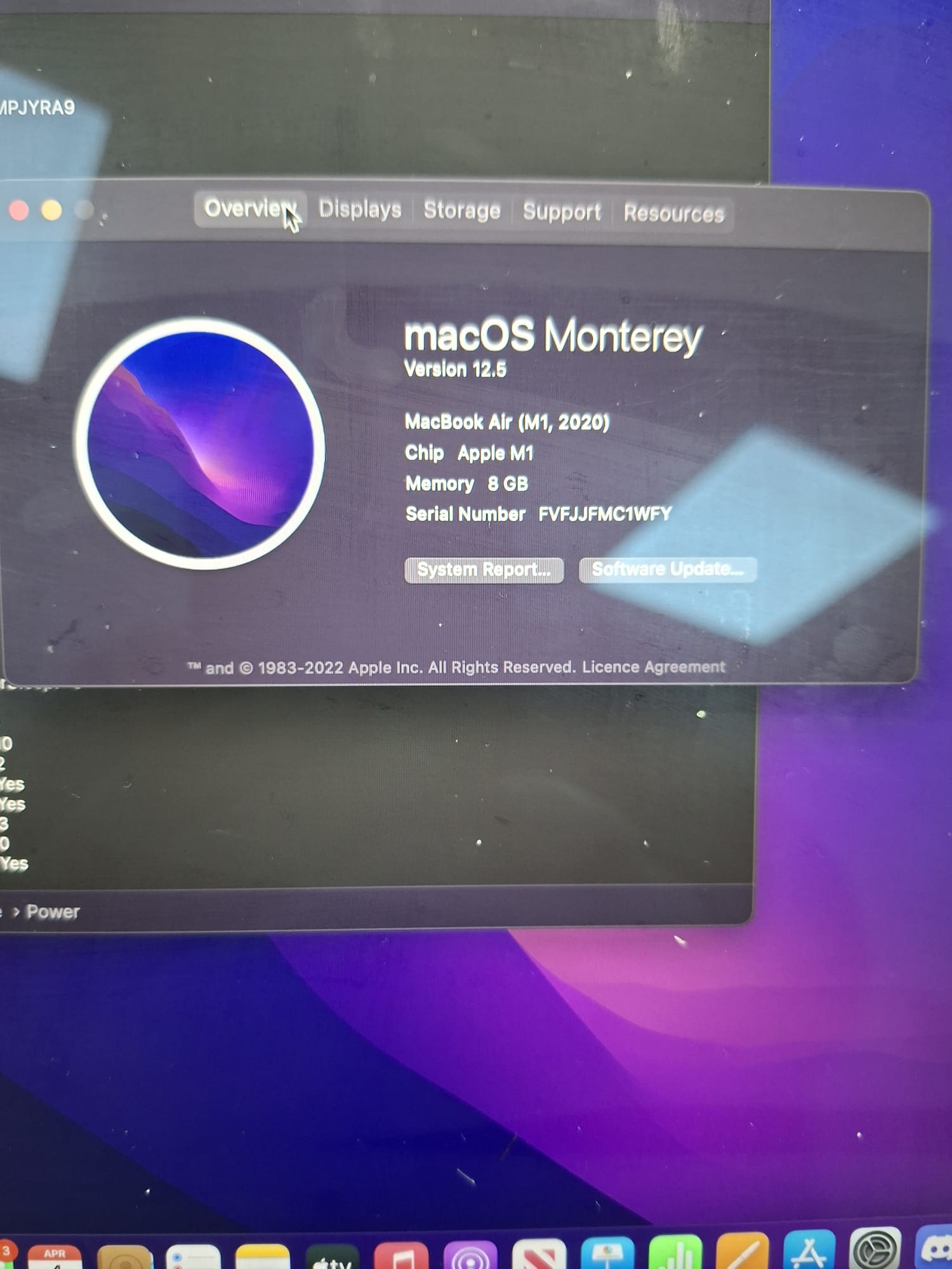 Pre-owned Apple MacBook Air M1 (2020)A2337 ,8GB RAM, 256GB SSD - Own4Less